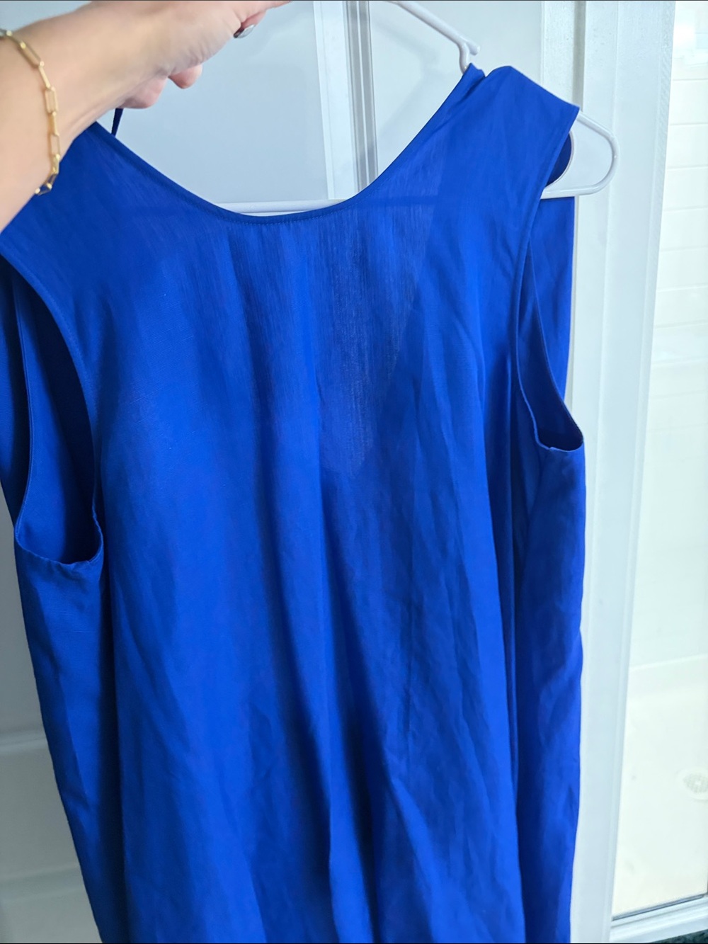 COS Royal Blue oversized twist detail Tencel Dress with pockets NWT - Picture 5 of 6